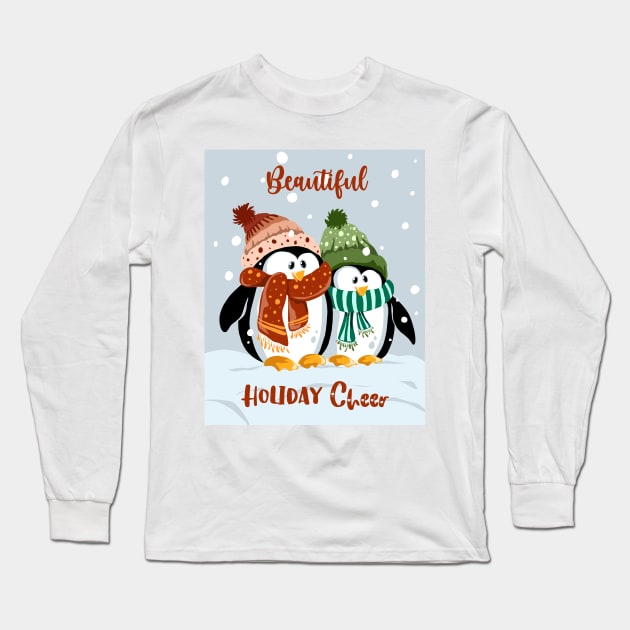 Beautiful Holiday Cheer Long Sleeve T-Shirt by Athikan